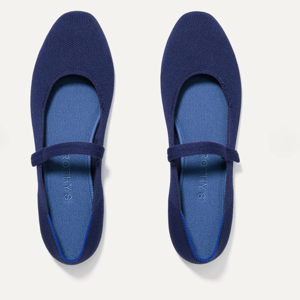 Rothy’s Square Mary Jane Flat Size 10 Navy - Worn Once - Picture 3 of 9